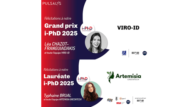 Léa Chazot Franguiadakis, docteure au LPENSL, et Typhaine Brual, entrepreneuse incubée à l’ENS de Lyon, lauréates du concours d’innovation de l’État